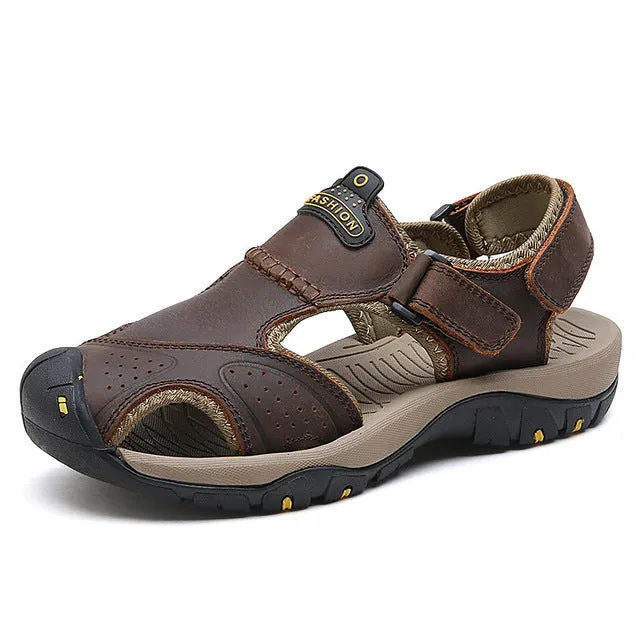 ZUNYU 2019 New Male Shoes Genuine Leather Men Sandals Huarachi Sandals