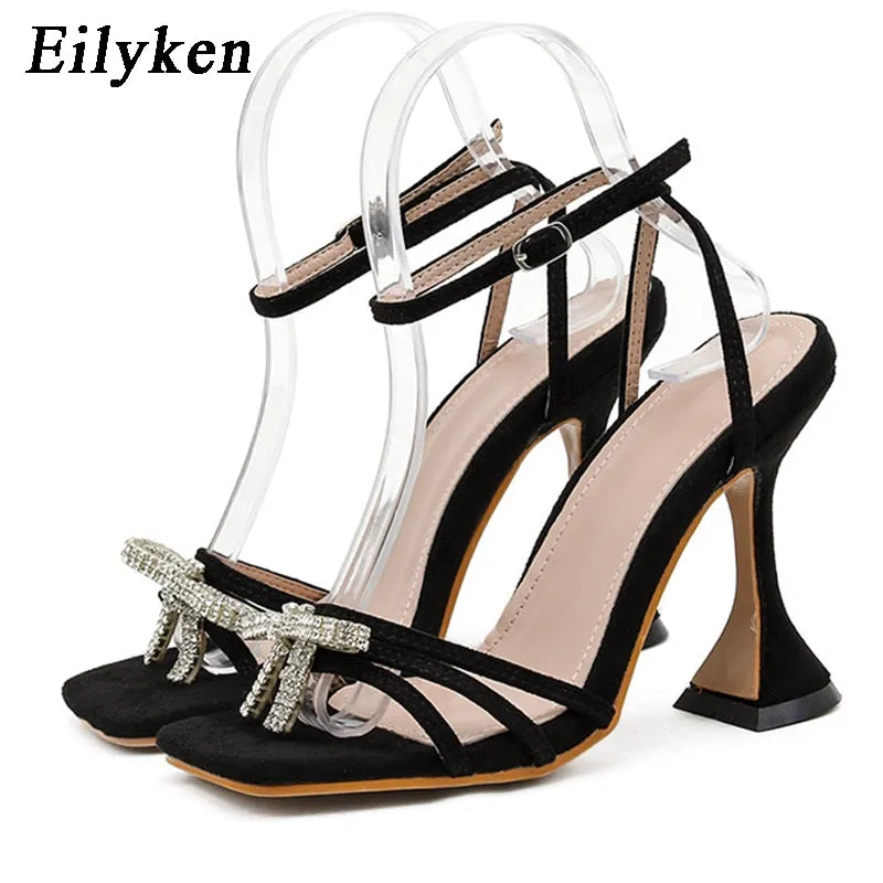 Kitten Heel Sandals kamames Designer Pearls Wedding Bride Women Sandals Fashion Summer Square Toe PVC Transparent Crystal Perspex High Heels Shoes