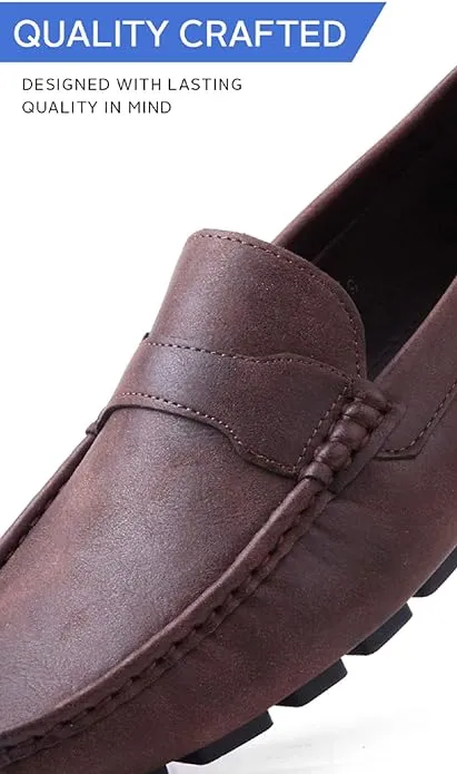 Kerin Loafers Gallery Seven Mens Shaded Smart Penny Loafer  Color Saddle Brown Size 10