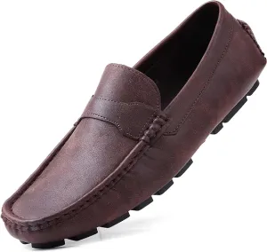 Slip On Canvas Loafers Gallery Seven Mens Shaded Smart Penny Loafer  Color Saddle Brown Size 10