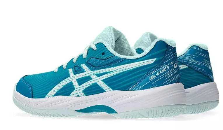 GEL-GAME 9 GS (Teal Blue/White) Asics No Tie Shoes