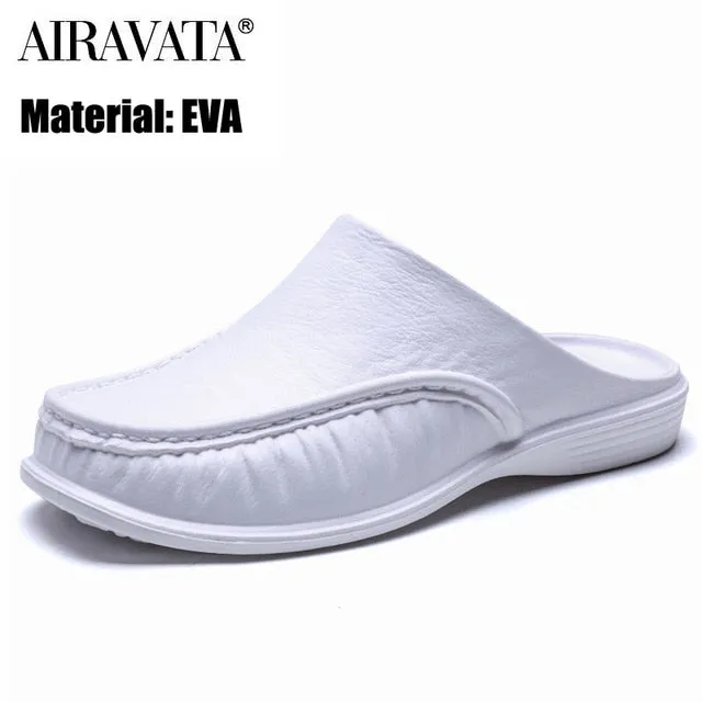 Cushion Slides Men EVA Slippers Slip on Flats Shoes Fashion Beach Sandals Home Shoes Size 40-47
