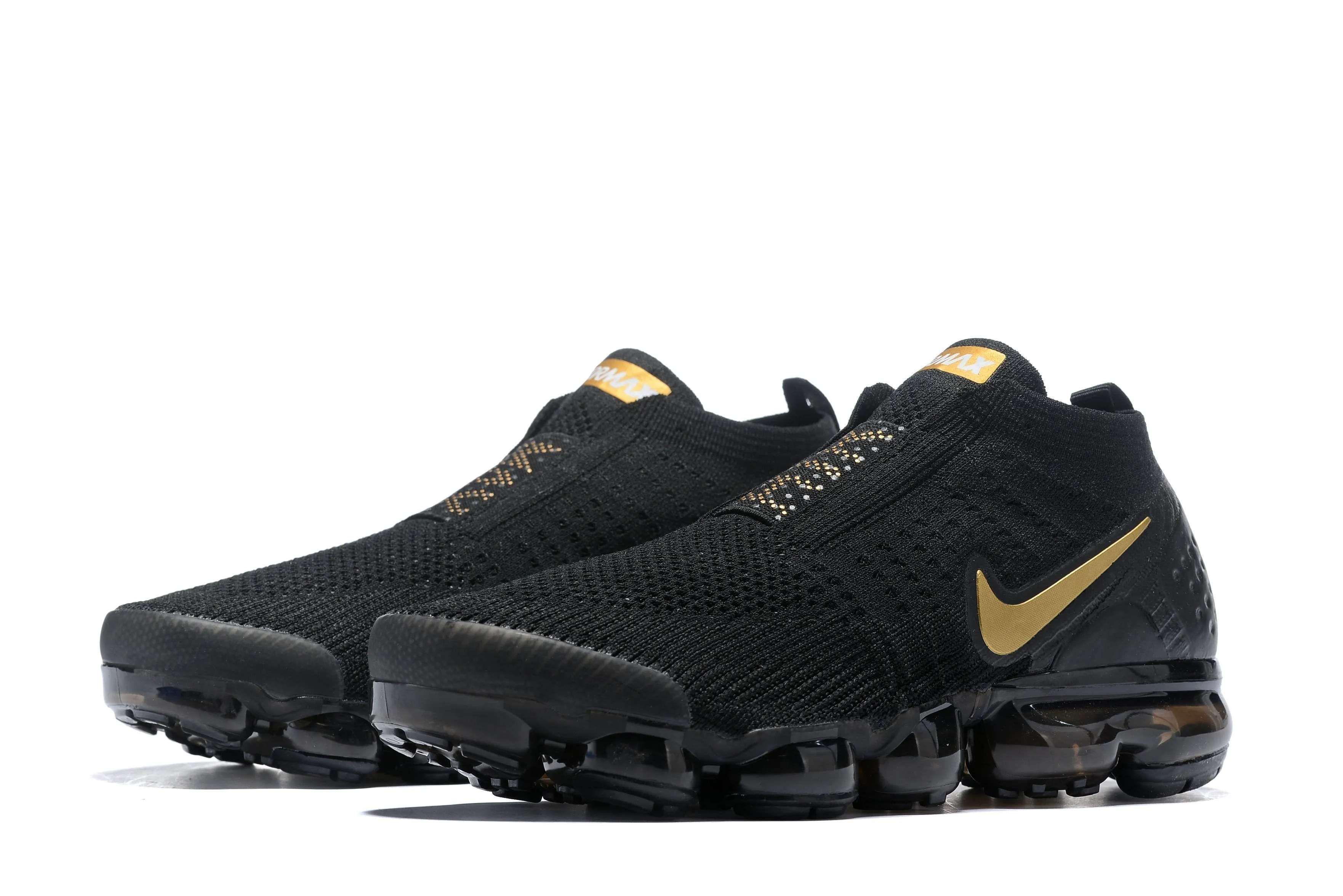 Asics Shoe Recycling Nike Air Vapormax Moc 2 Black Gold Shoes Sneakers Men !!! CYBER MONDAY SALE !!!