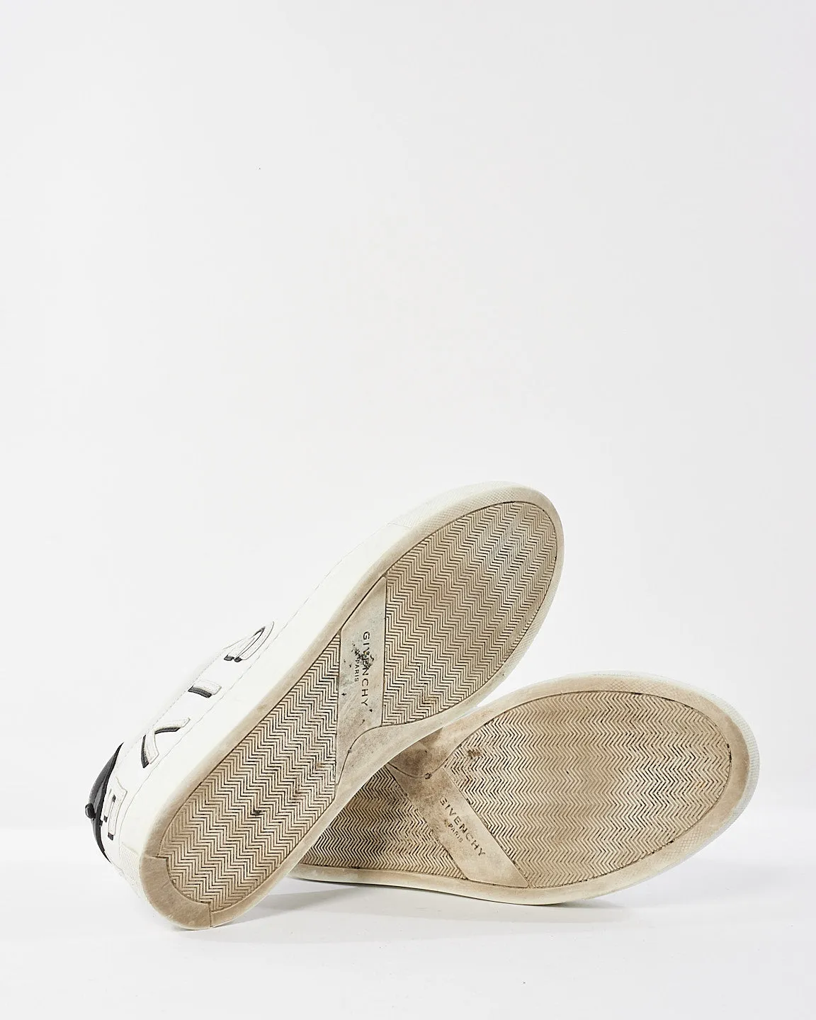 Givenchy White & Black Leather Reverse Low Top Sneakers - 41 MEN Birdies Sneakers