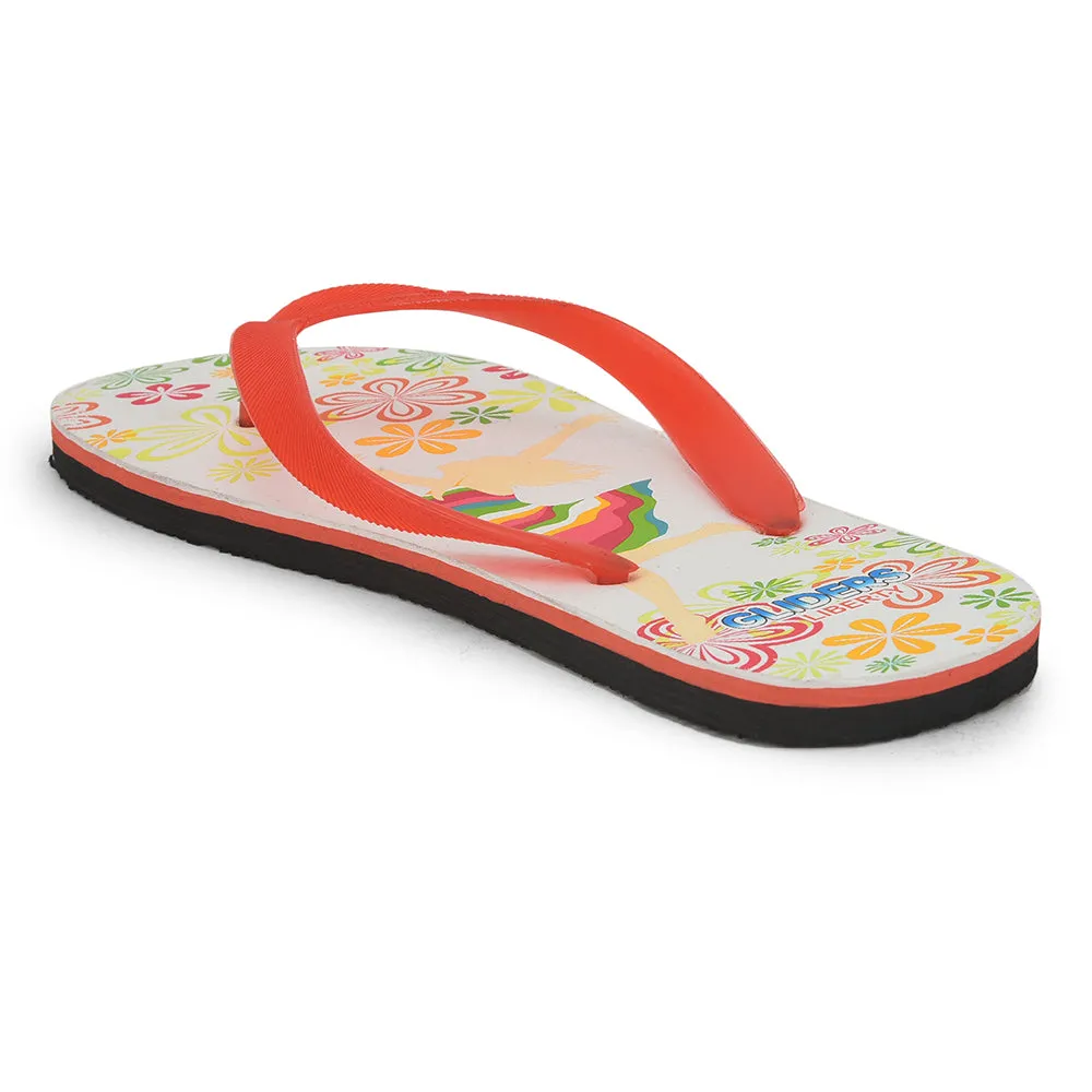 Gliders Casual Black Flip Flop For Women AHA-124E By Liberty Brown Flip Flops