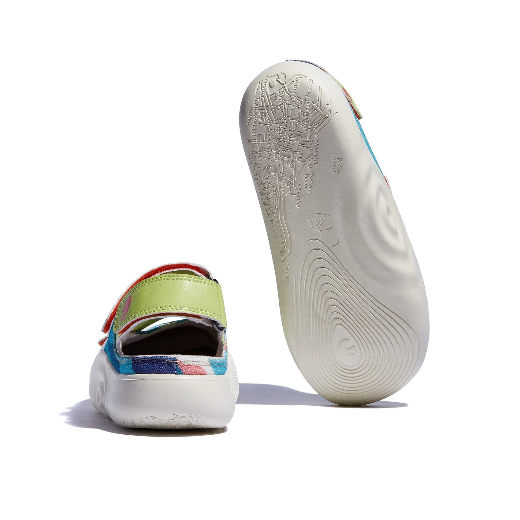 Allswifit Slip On Walking Shoes Green Wonderland Mahon III Women