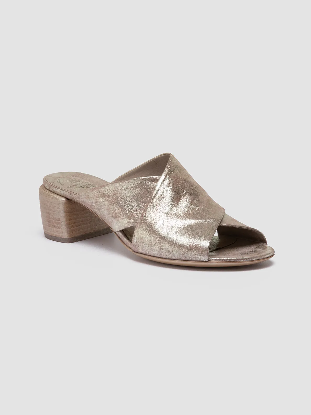 Sandals Dominican Republic HADRY 007 - Taupe Leather Slide Sandals