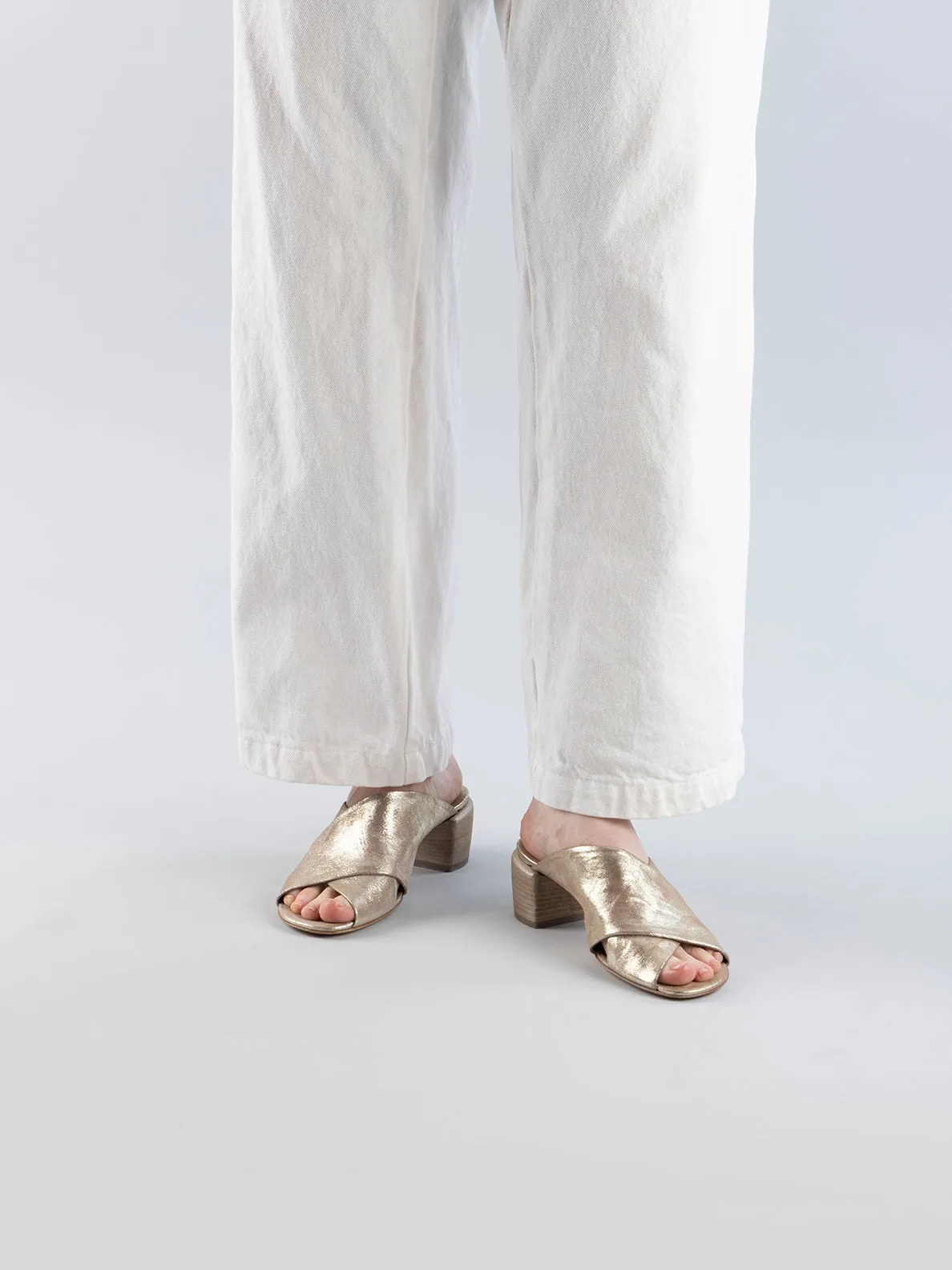 HADRY 007 - Taupe Leather Slide Sandals Brynn Sandals