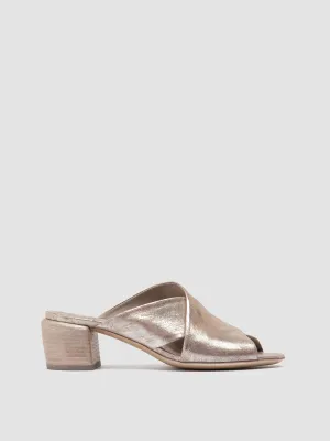 Arizona Slide Sandals HADRY 007 - Taupe Leather Slide Sandals