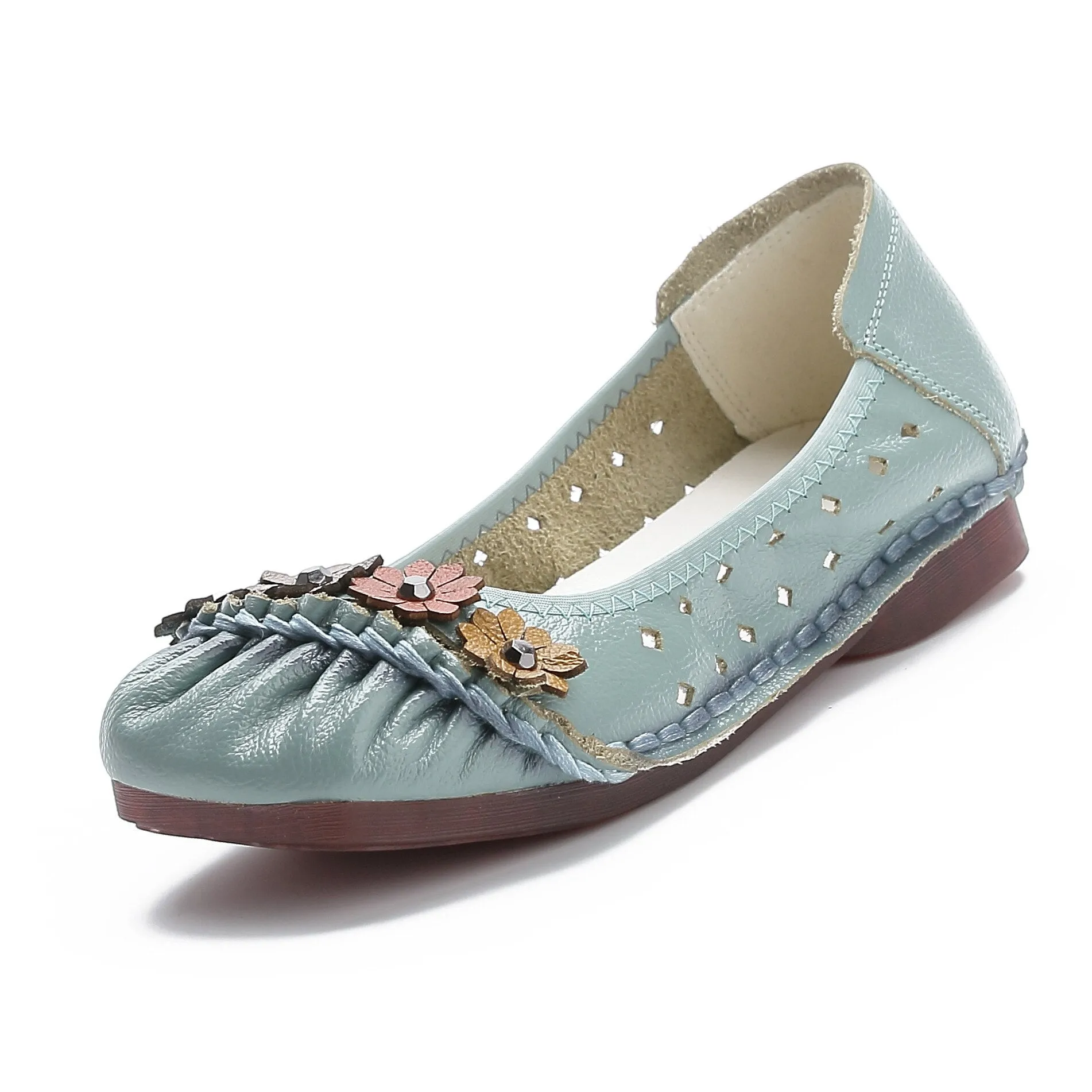 Loafers H&m Genuine Leather Women Shoes Casual Luxury Brand Ladies Loafers