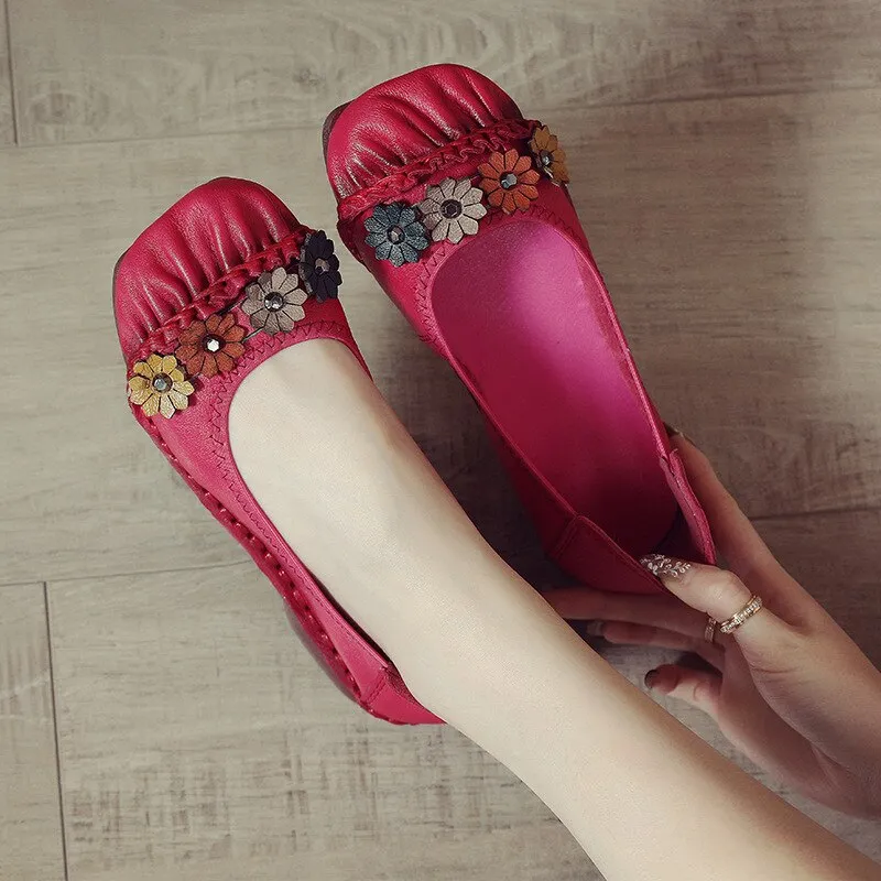 Genuine Leather Women Shoes Casual Luxury Brand Ladies Loafers Ash Loafers