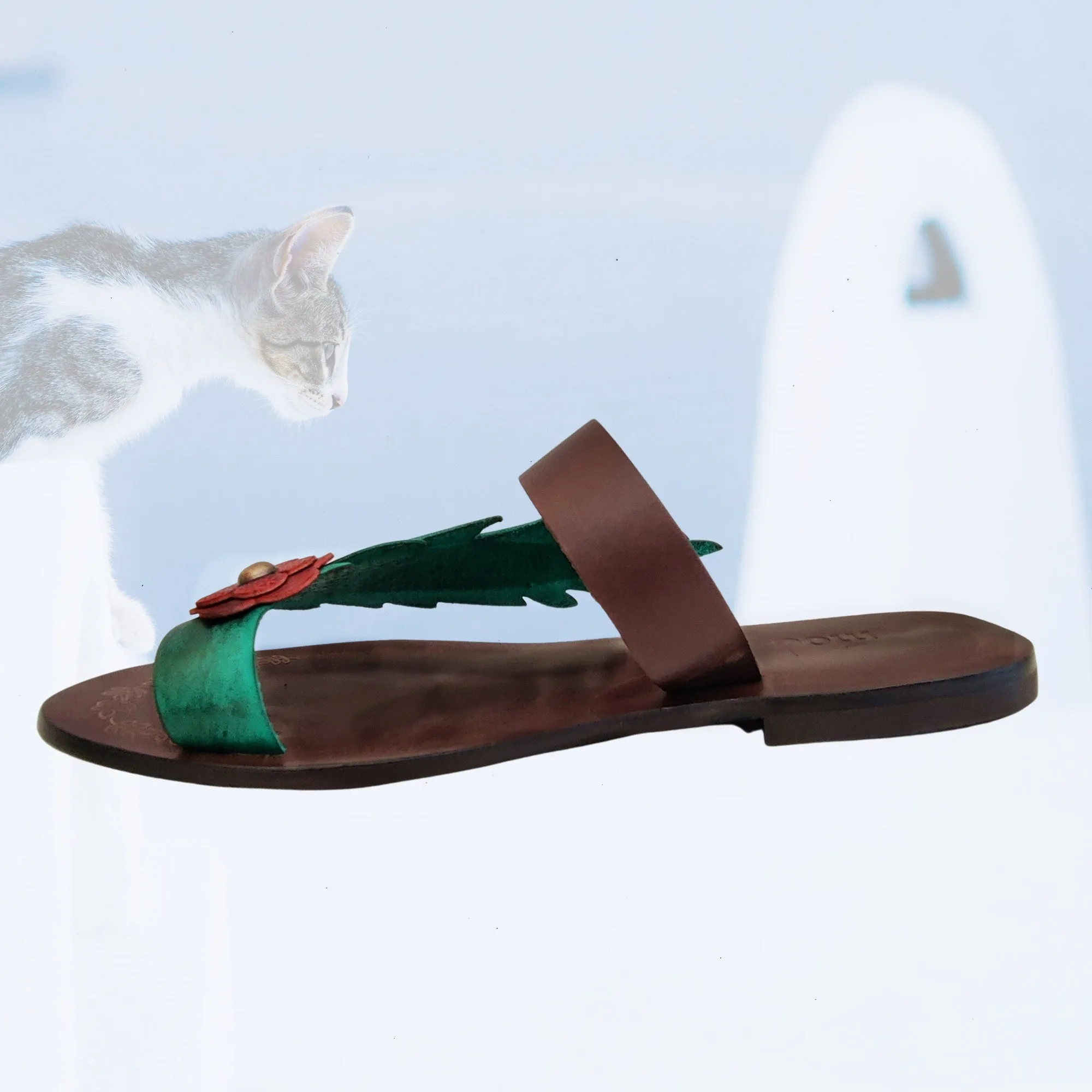 Handcrafted Vegetal Leather Women Sandals-Life Style Shoes-Gift Espadrilles Fashion Footwear-Flip Flop Flip Flops Sample