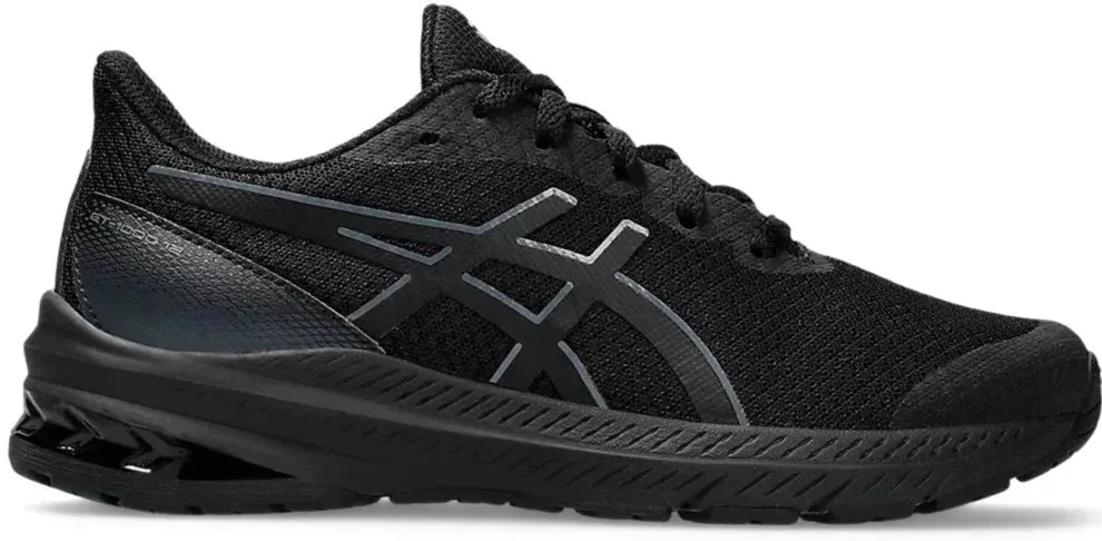 Asics Extra Wide Golf Shoes GT-1000 12 GS (Black/Carrier Grey)