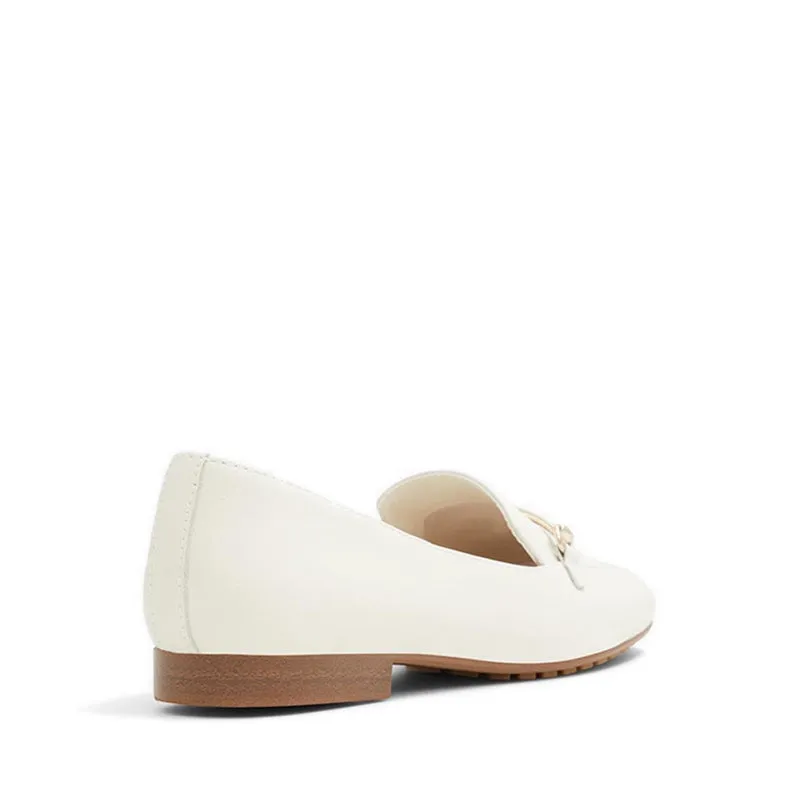 Harriot Women's Loafer - Open White Mens Slip On Shoes