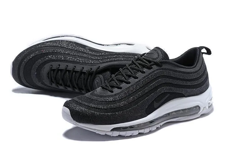 Nike Air Max 97 LX  Swarovski Black White Shoes Sale Men Size US 7-11 Asics Megablast Running Shoes