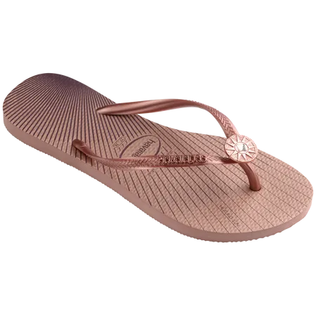 Deck Flip Flops Havaianas Women Silver Slim Star Swarovski Flip Flops