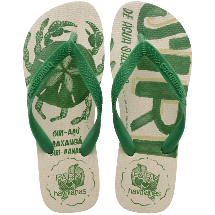Havaianas X Farm Rio Crab Flip Flops Kelly Slater Flip Flops