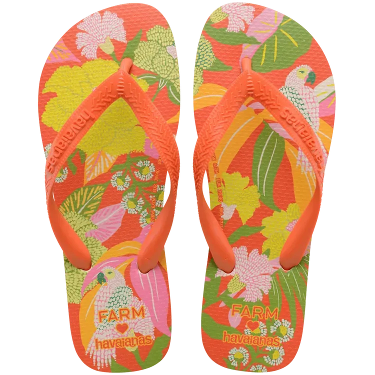Havaianas X Farm Rio Neon Florals Flip Flops Aztec Flip Flops