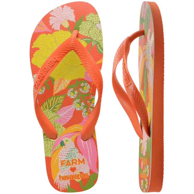 Havaianas X Farm Rio Neon Florals Flip Flops Best Flip Flops Posterior Tibial Tendonitis