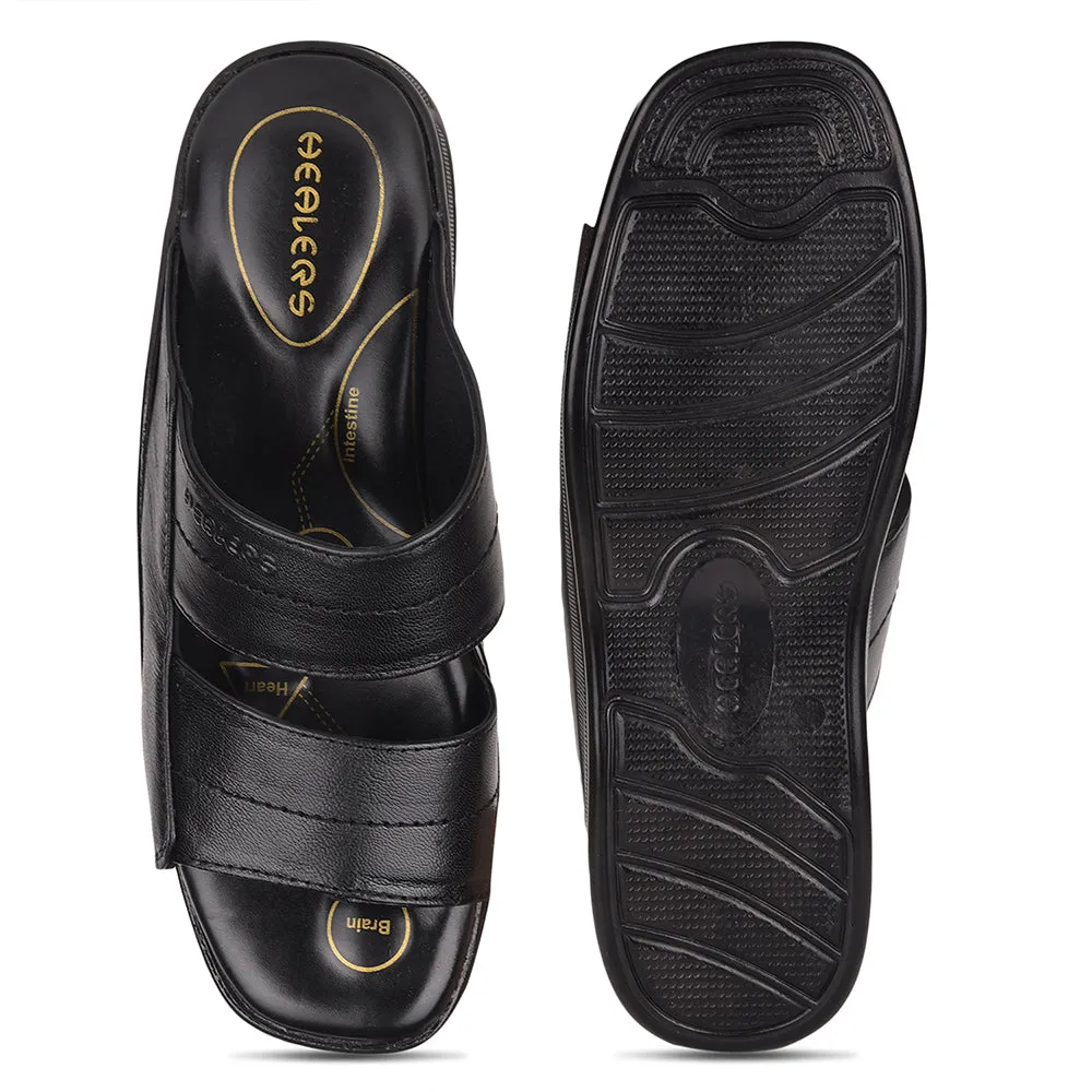 Outdoors Slippers Healers By Liberty 2050-905 Casual Slippers For Men - Black