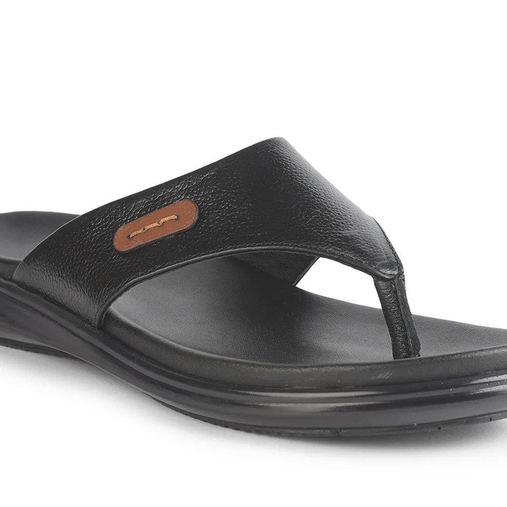 Healers Casual Black Slipper For Men MDL-05 By Liberty Benassi Solarsoft Slide