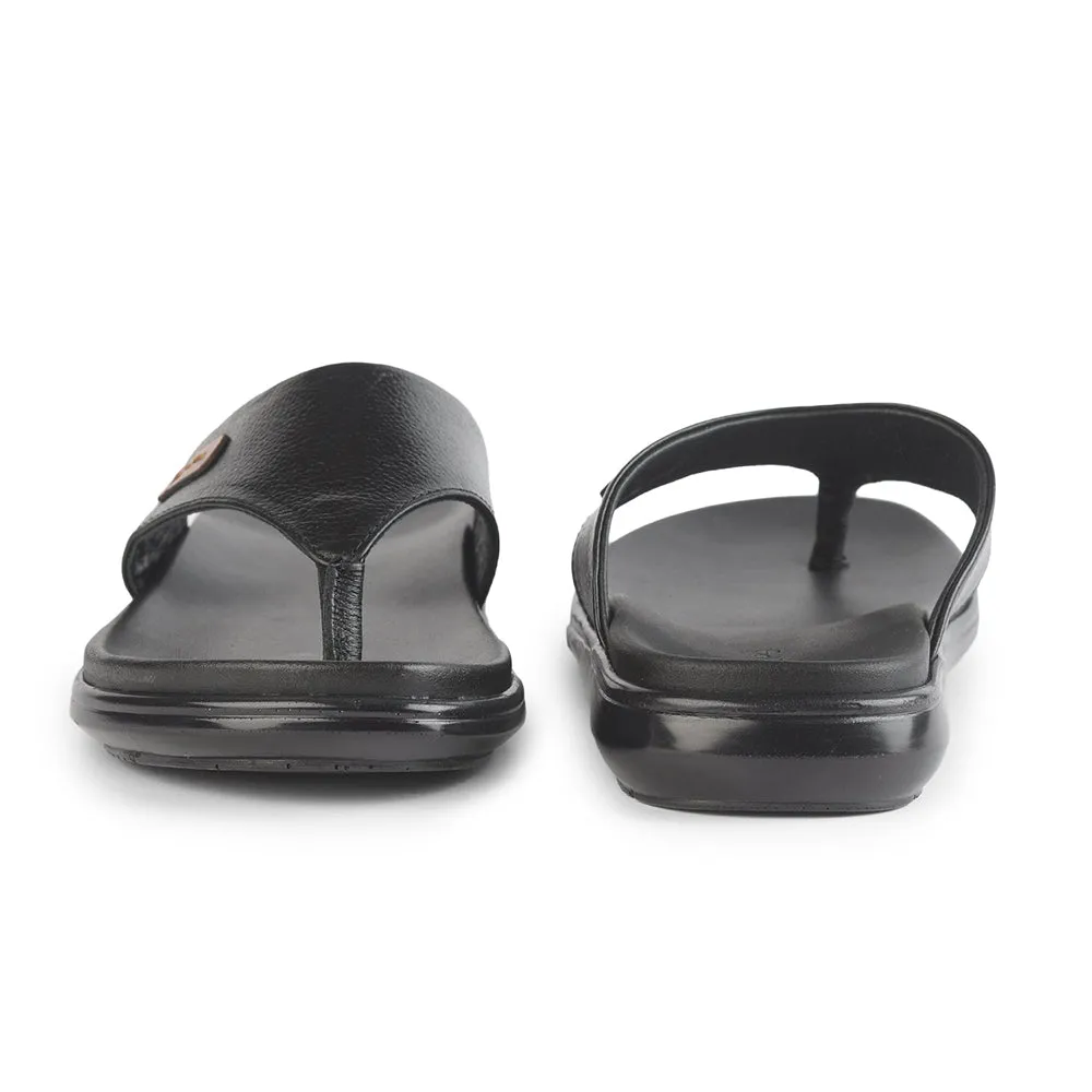 Soft Slides Healers Casual Black Slipper For Men MDL-05 By Liberty