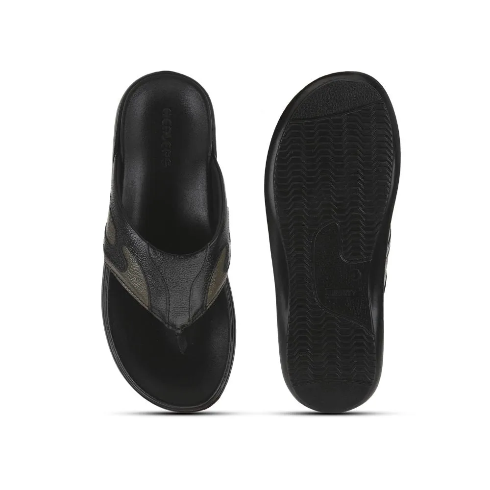 Healers Casual Olive Green Slipper For Men MDL-06 By Liberty Yarn Slides