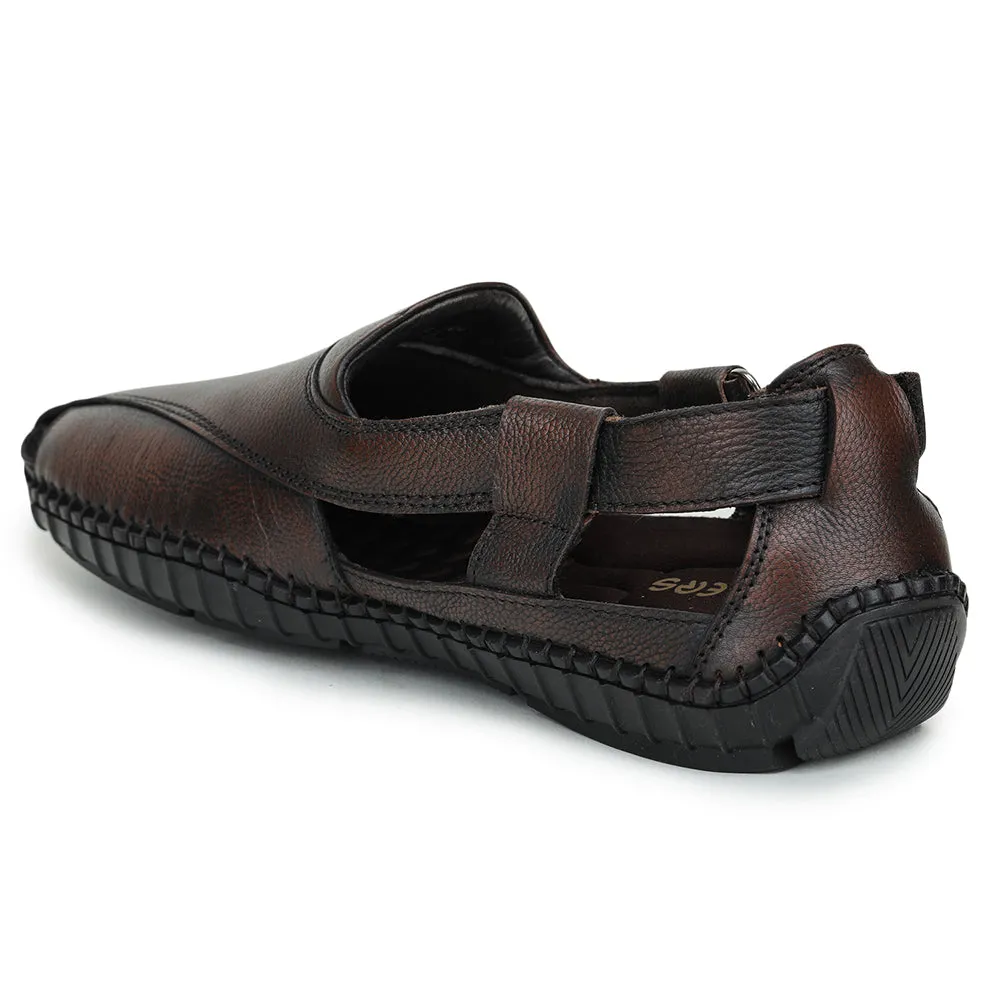 Healers Formal Tan Sandals For Men JPL-204 By Liberty Slippers Stink