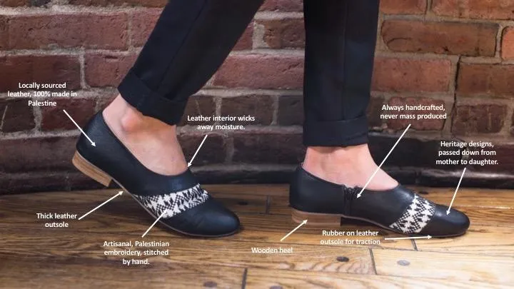 Yasmin Flat - Sapphire Blue Best Work Boots Without Laces