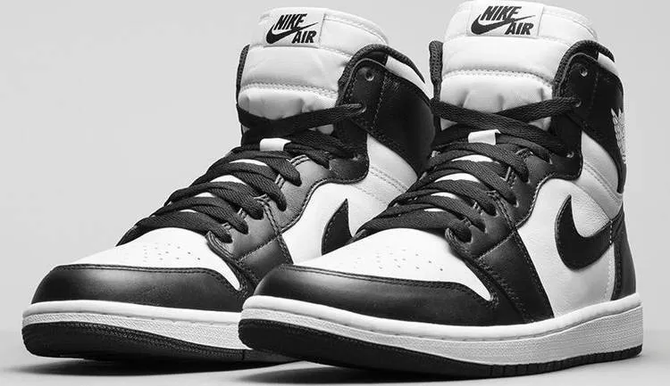 Retro Running Shoes Asics Nike Air Jordan 1 High Black White Shoes Basketball Men Size US 7, 8, 8.5, 9, 10, 11, 12, 13