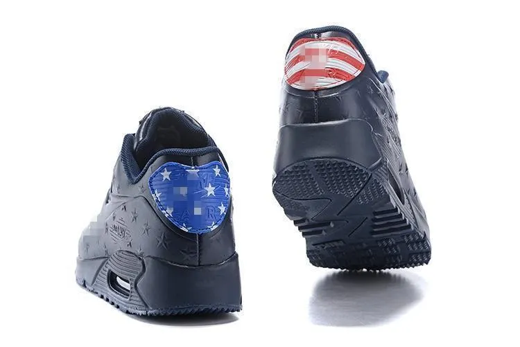 Nike Air Max 90 'Independence Day Black' Shoes Sneaker Sale Men Size US 7-11 Latest Asics Shoes