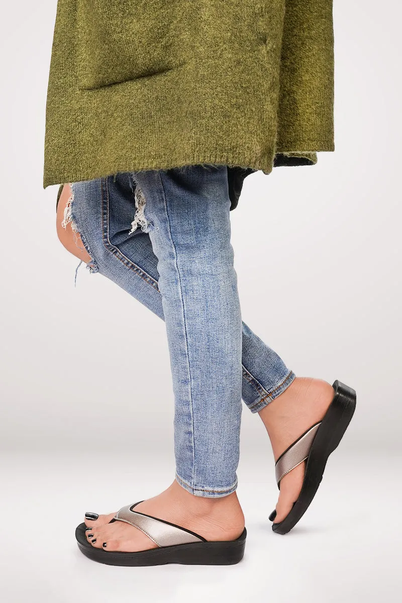 Flip Flops Vs Barefoot Shoes Aerothotic - Pearly Fume Women's Comfortable Flip-Flops Sandal