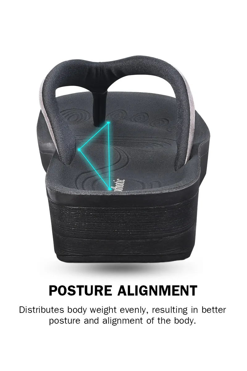 Fitflop Wedge Flip Flops Aerothotic - Pearly Fume Women's Comfortable Flip-Flops Sandal