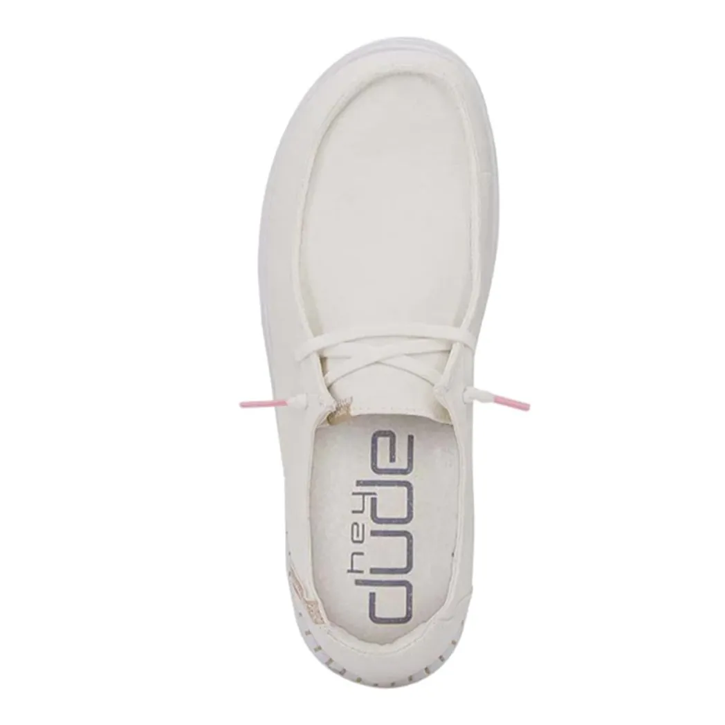Slip On Sneaker Boot Hey Dude Wendy Rise Sparkle White