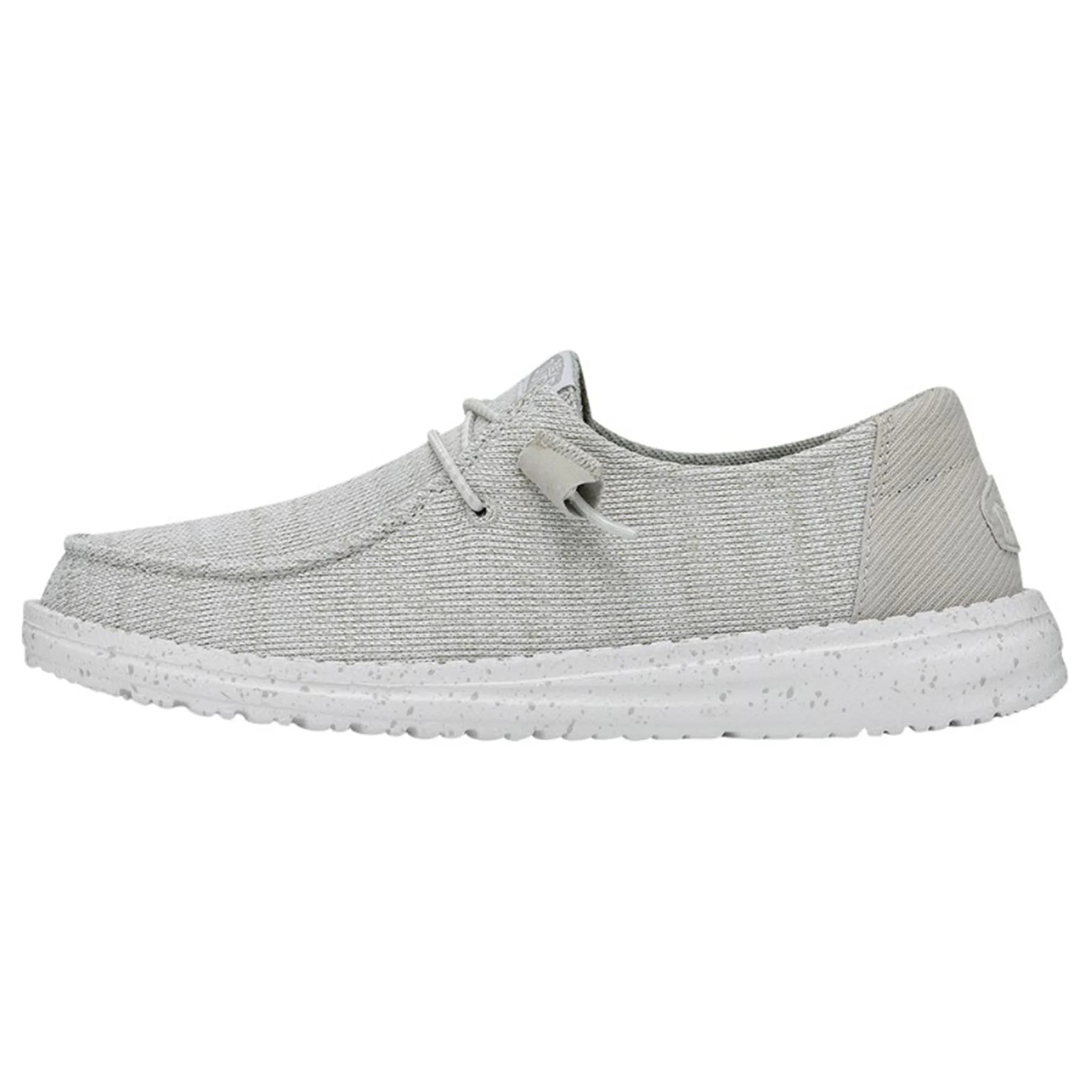 Open Toe Slip On Heels Hey Dude Wendy Sport Mesh Grey Shoes