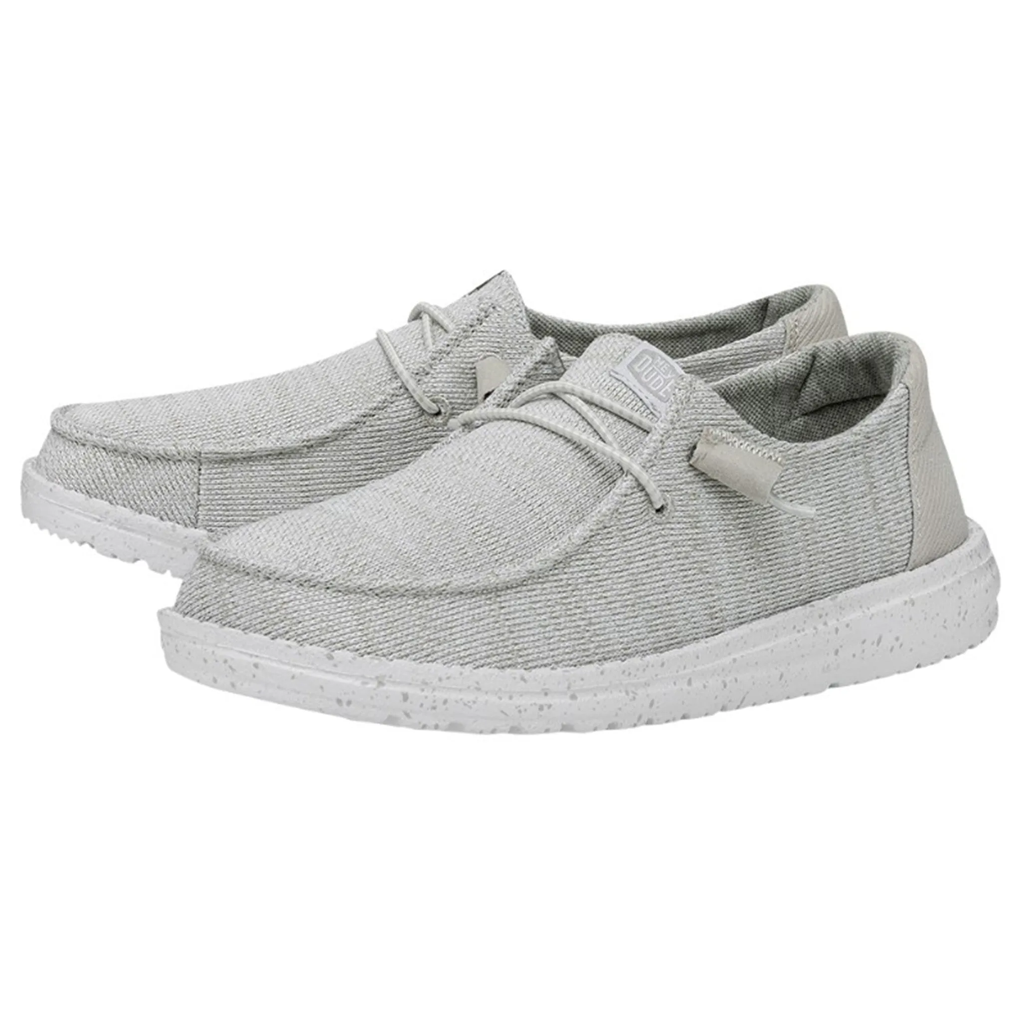 Women Slip On Sneakers Hey Dude Wendy Sport Mesh Grey Shoes