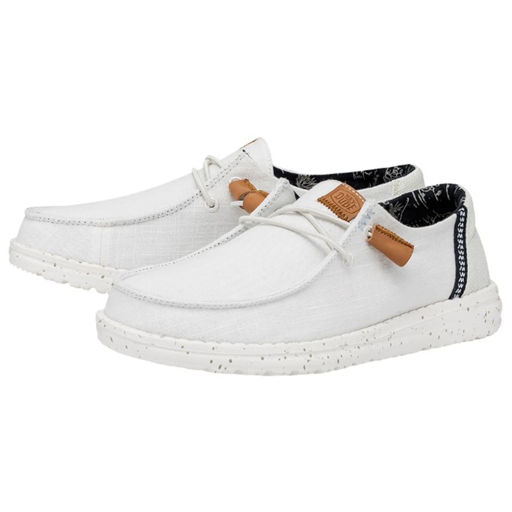 Hey Dude Wendy Washed Canvas Flat Slip On Shoes