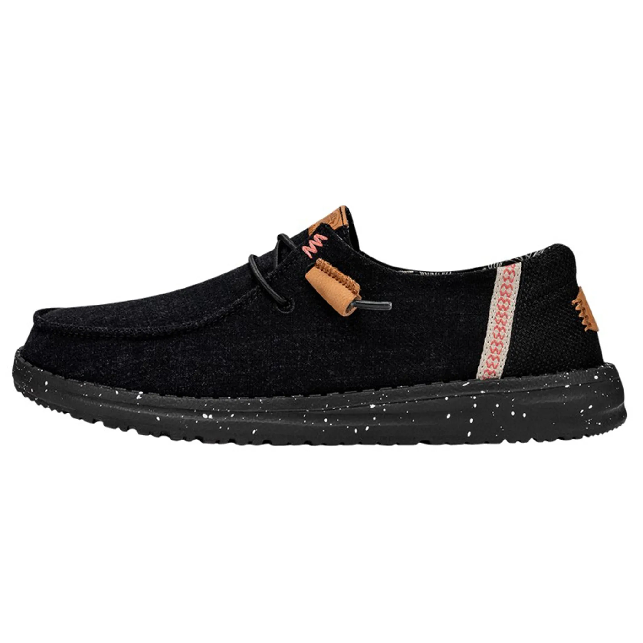 Hey Dude Wendy Washed Canvas Black Slip On Vans Black And White
