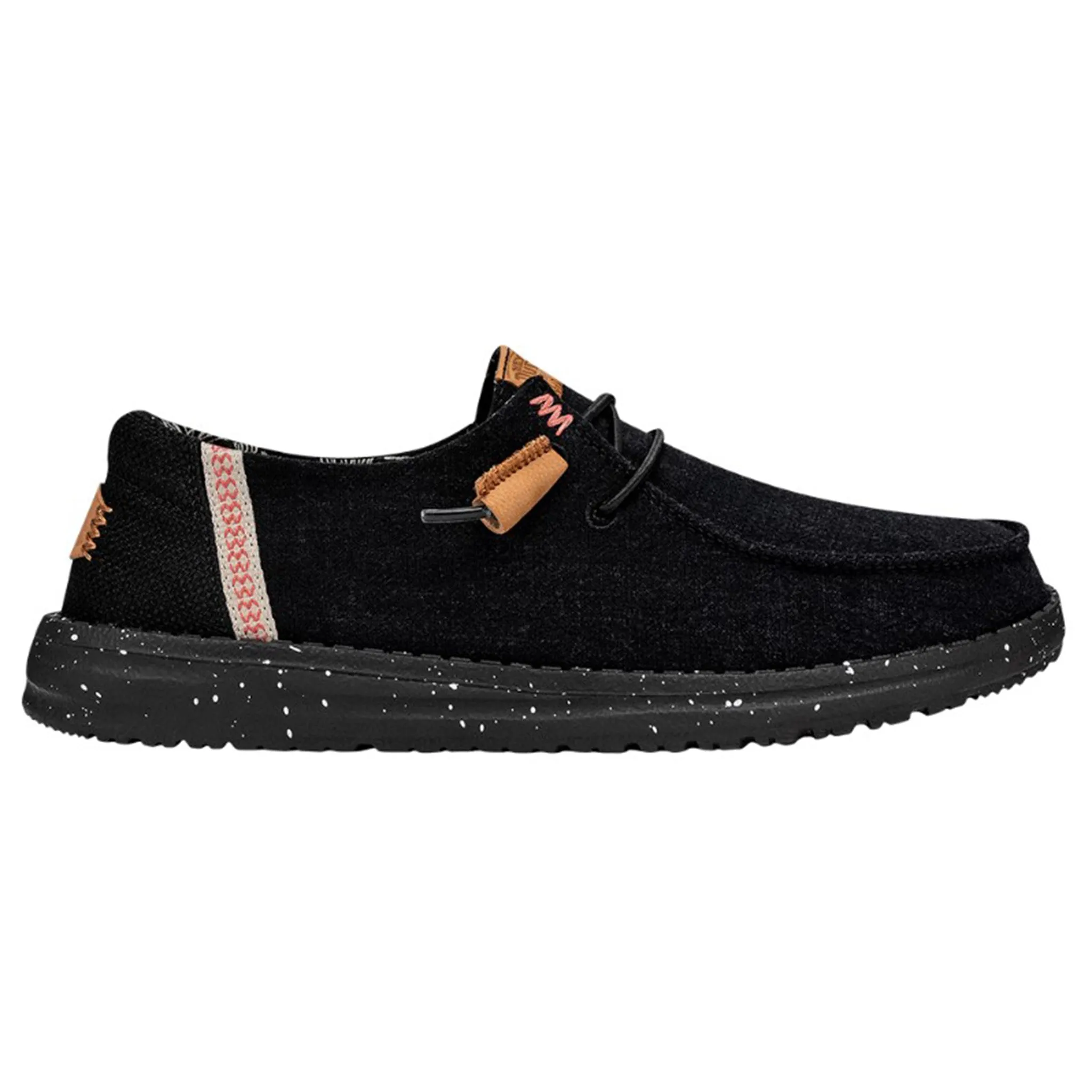 Hey Dude Wendy Washed Canvas Black Vapormax Slip On