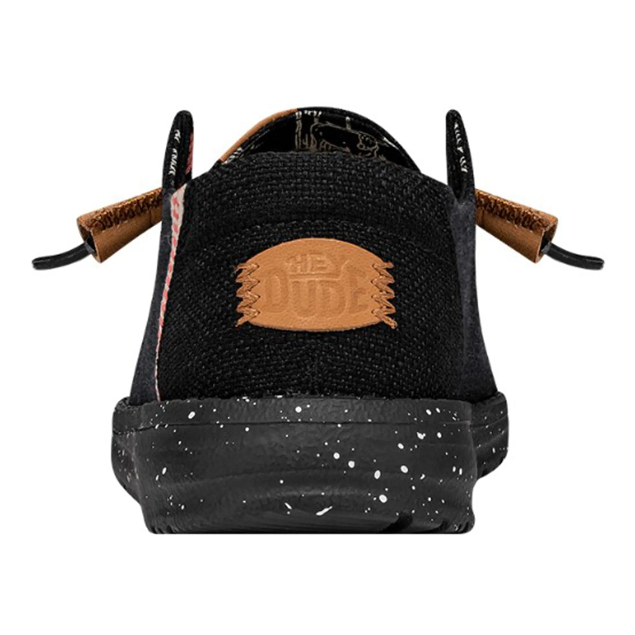 Grey Slip Ons Hey Dude Wendy Washed Canvas Black