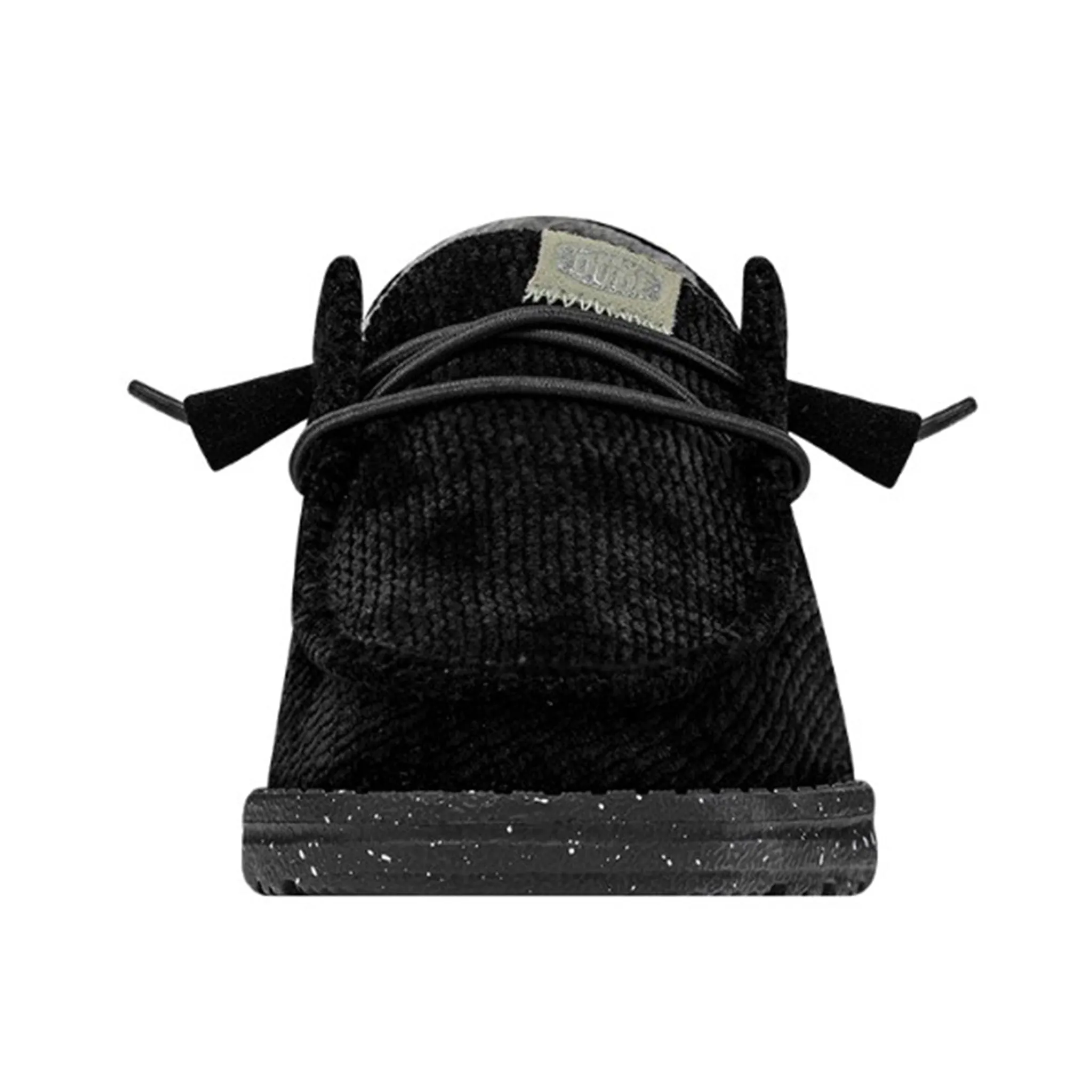 Wide Slip Sneakers Hey Dude Wendy Wave Corduroy Black