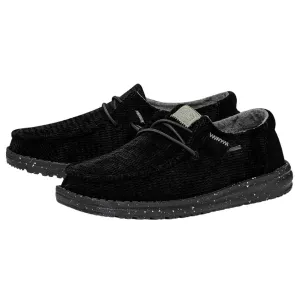 Hey Dude Wendy Wave Corduroy Black New Slip Ons