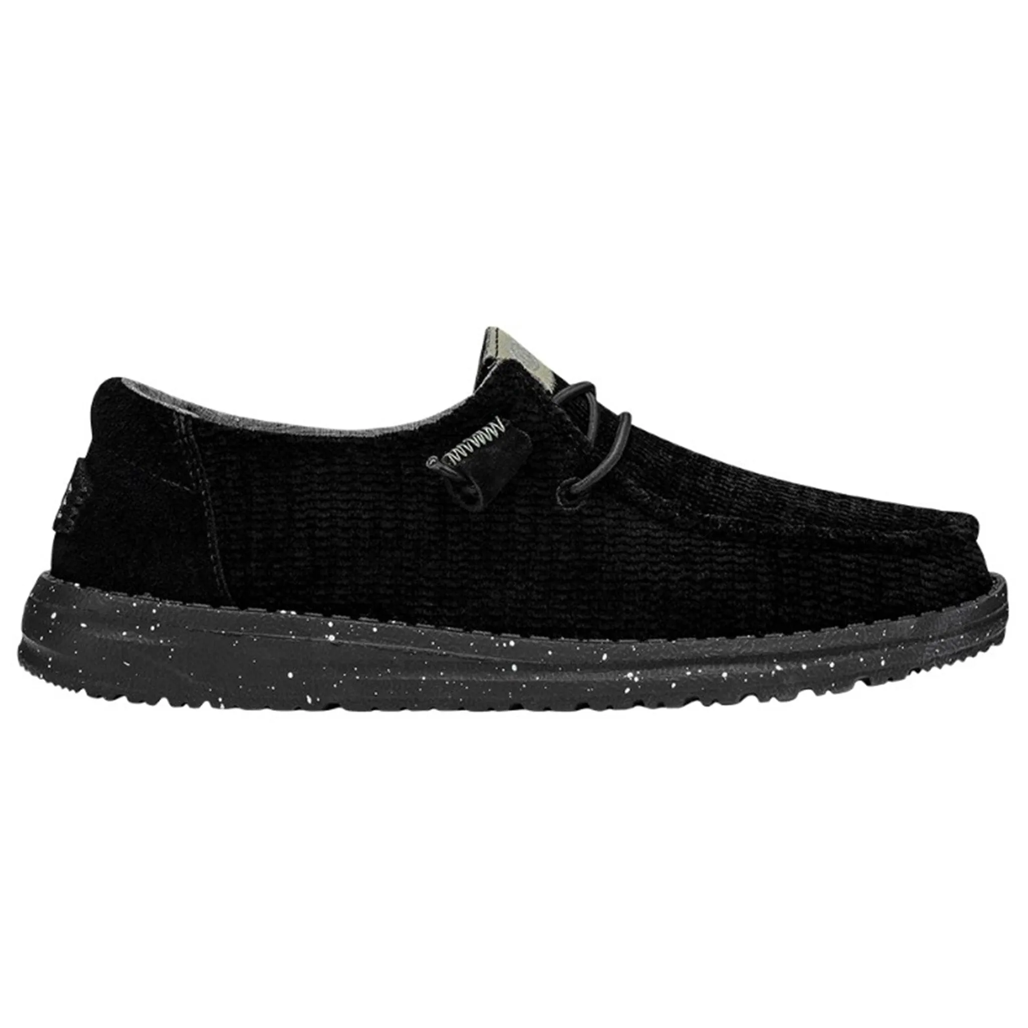Hey Dude Wendy Wave Corduroy Black Lined Slip On Boots