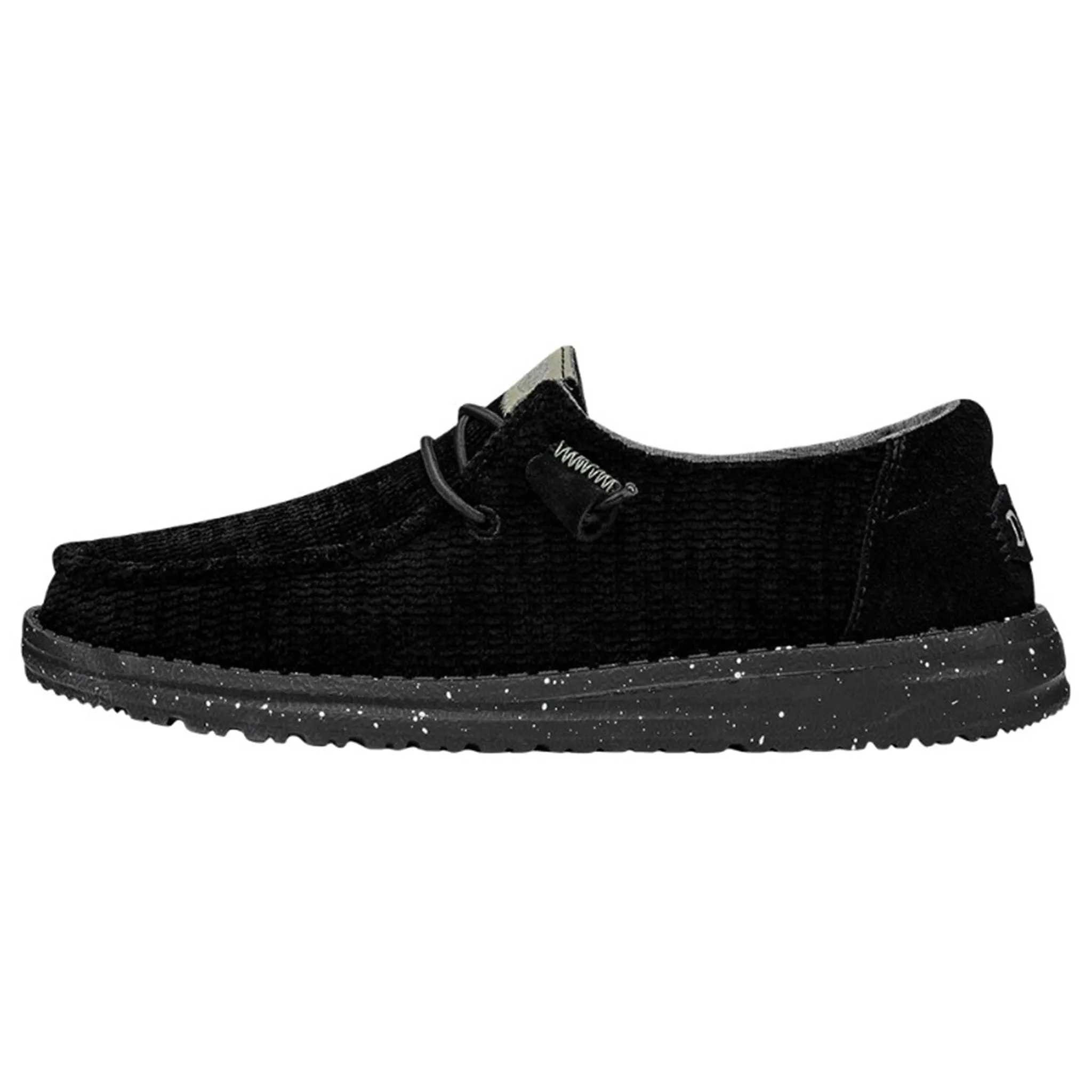 Hey Dude Wendy Wave Corduroy Black Slip On Canvas Loafers Slip On Slip On House