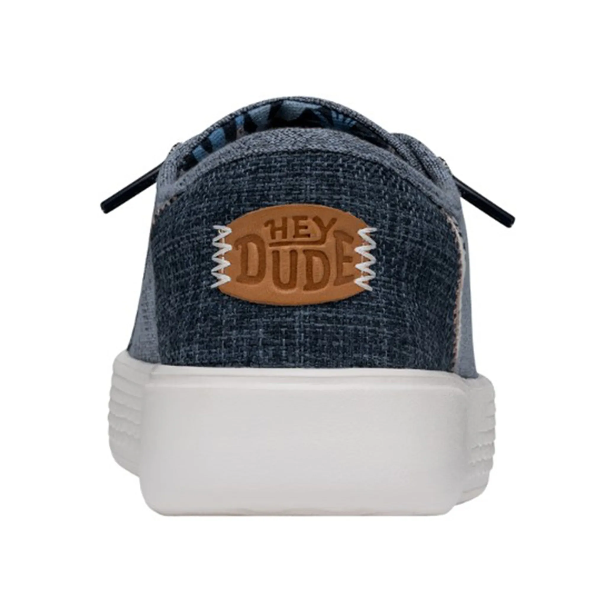Hey Dude Women's Cody Craft Linen Blue Slip On Shoes With Support