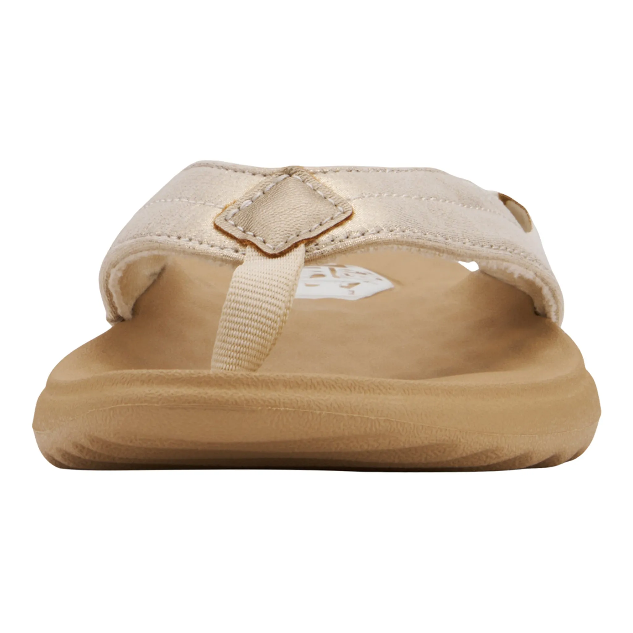 Wide Width Slip On Boots Hey Dude Women's Gold Christi Flip Flop