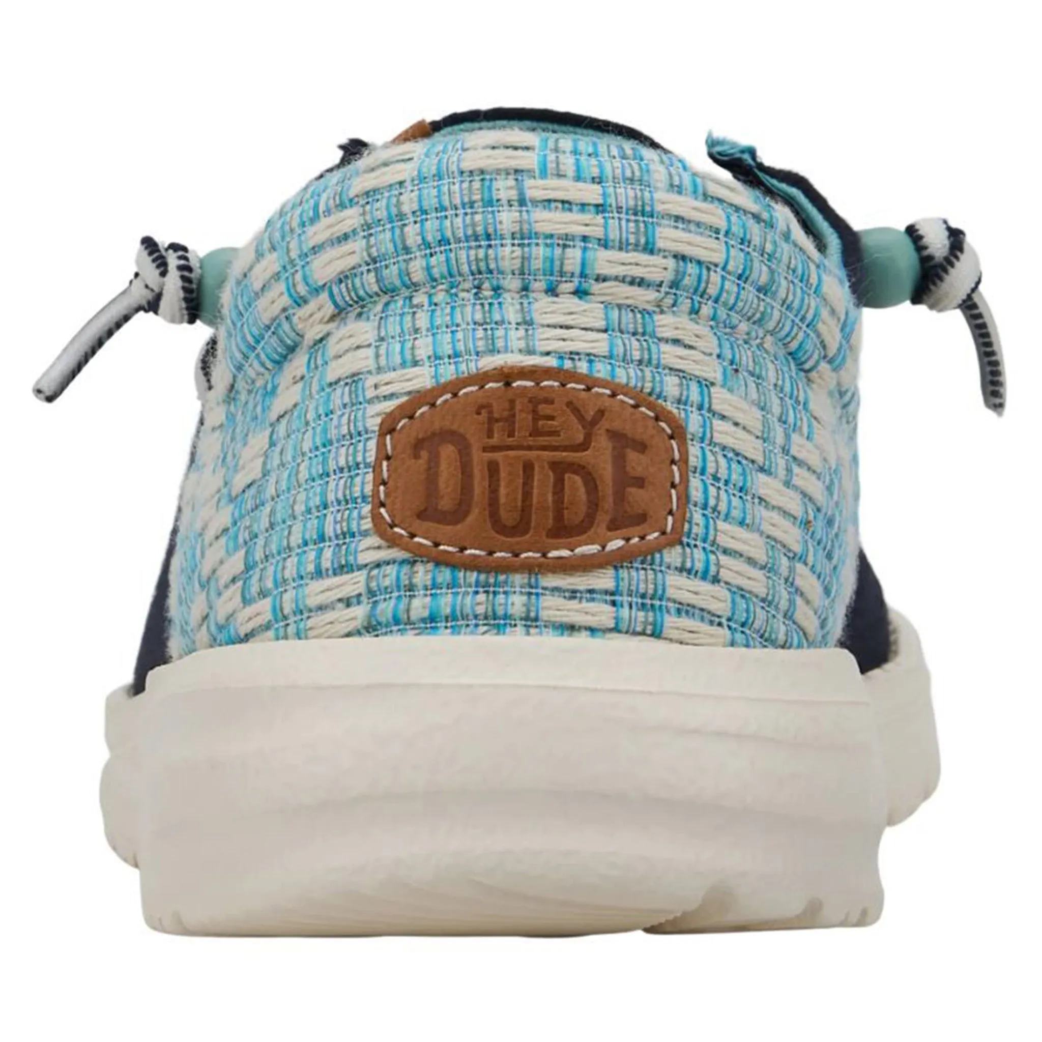 Comfortable Slip On Dress Shoes Hey Dude Women's Wendy Funk Jacquard Blue