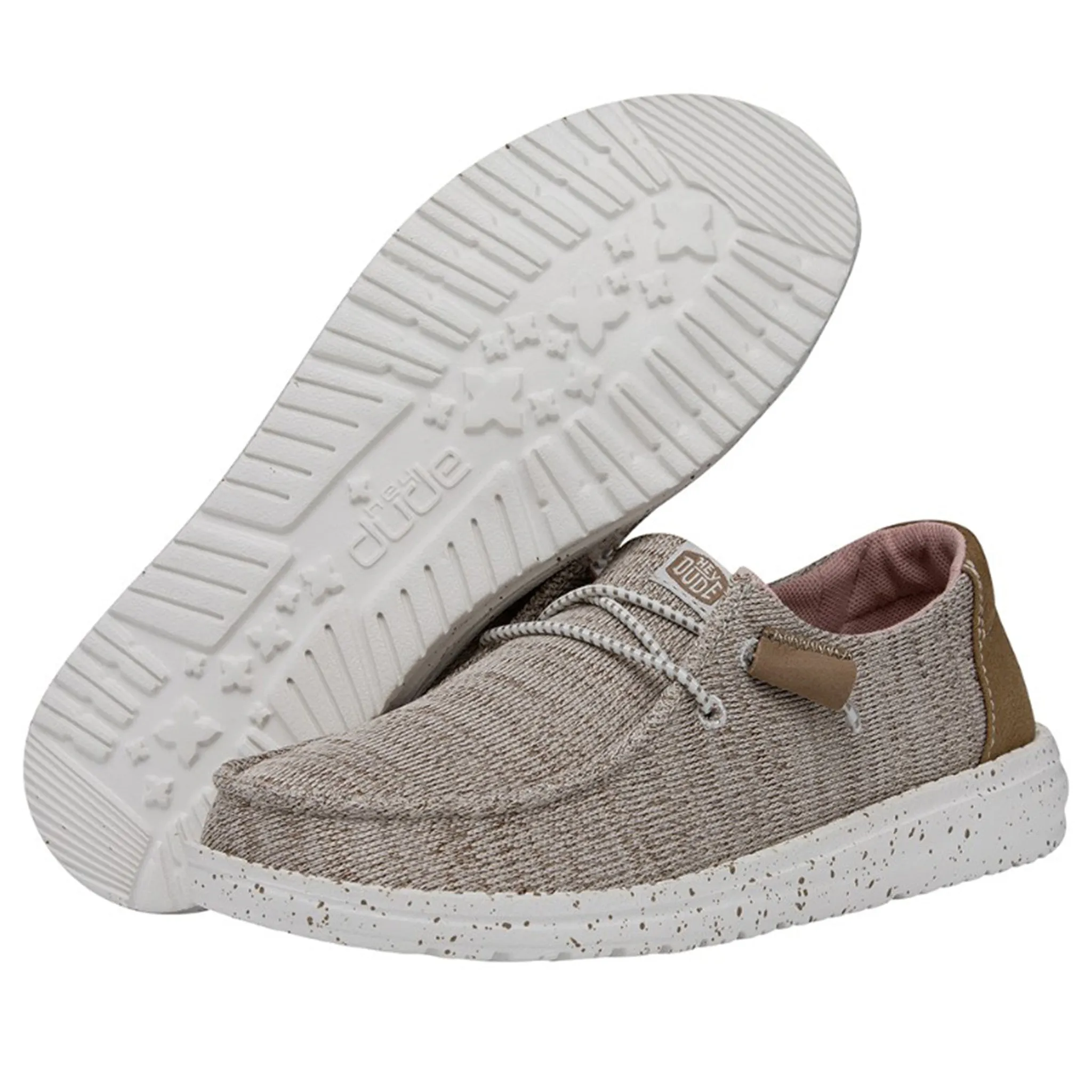 Hey Dude Women's Wendy Sport Mesh Walnut Shoes Slip On Skull Shoes