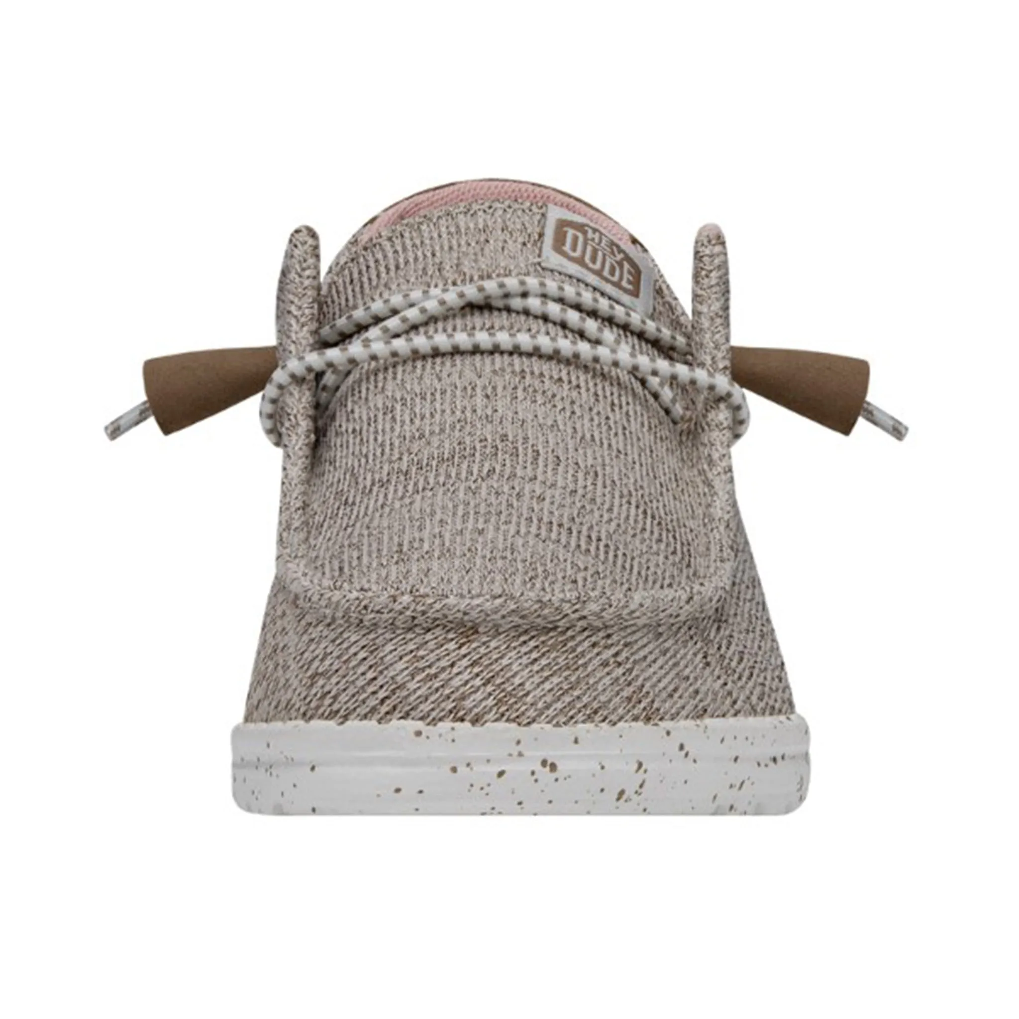 Soft Plush Slip On Sneakers Hey Dude Women's Wendy Sport Mesh Walnut Shoes