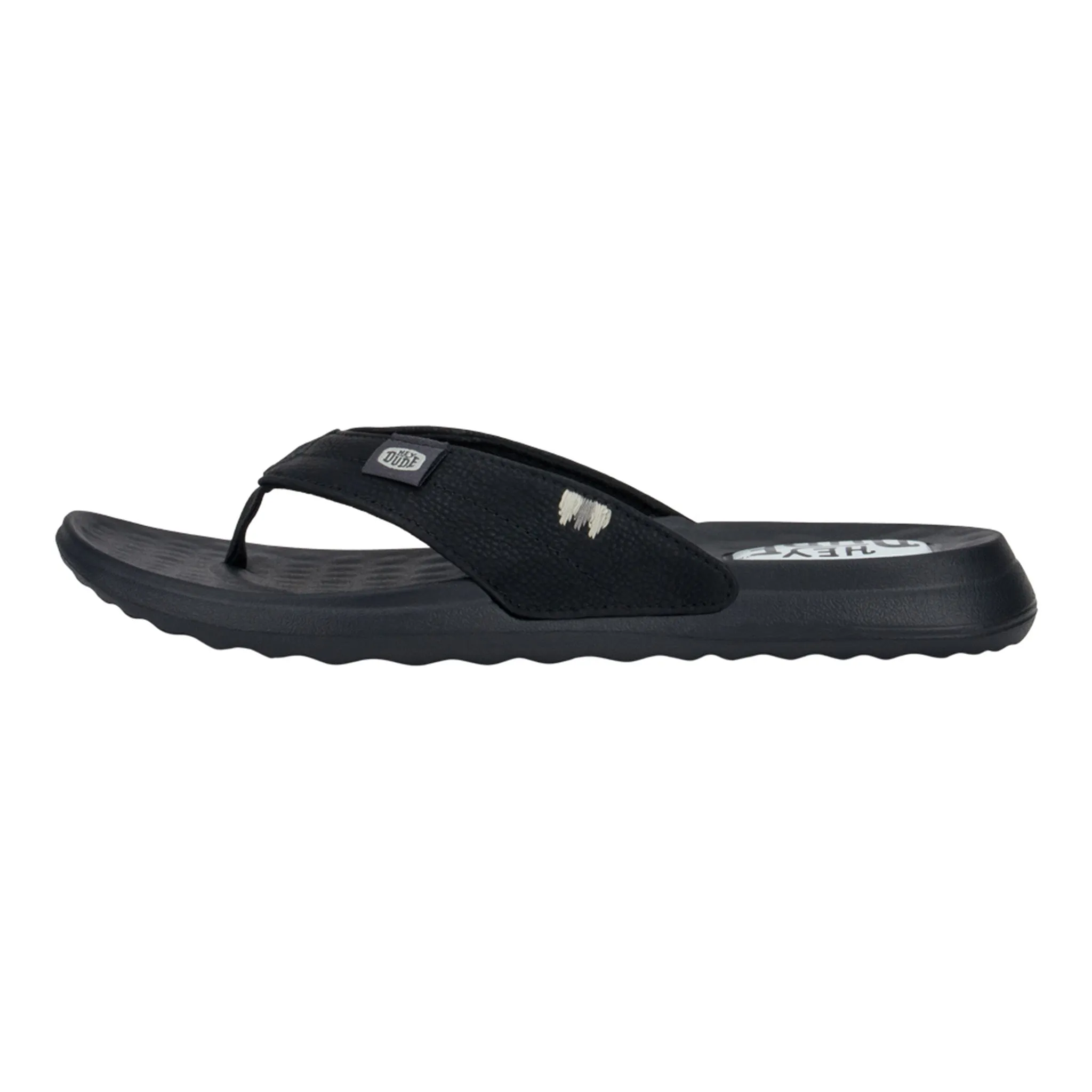 Canvas Shoes Slip Ons Hey Dudes Women's Christi Black Flip Flops